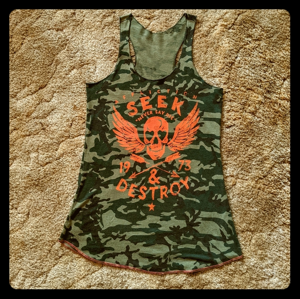 Affliction Camo Tank Top